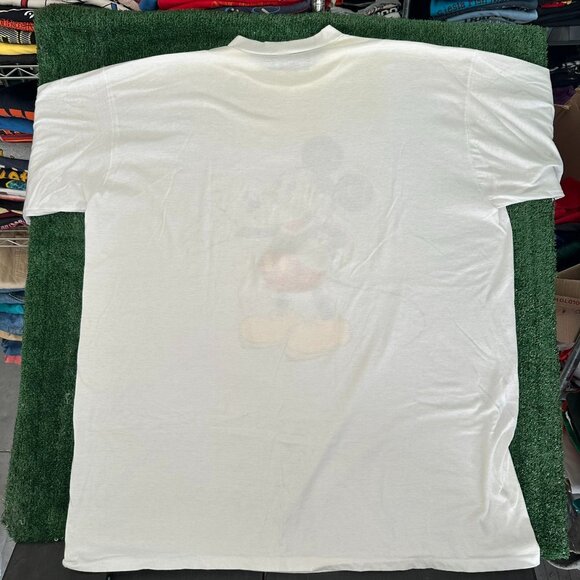 Vintage 90s Mickey Mouse T-Shirt White Disney Cartoon Tee OSFA Pajama Shirt - Picture 5 of 5
